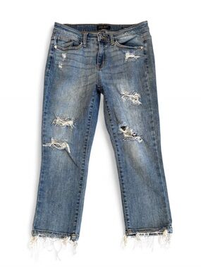 Judy Blue Capri Fit Distressed Jeans Size 27